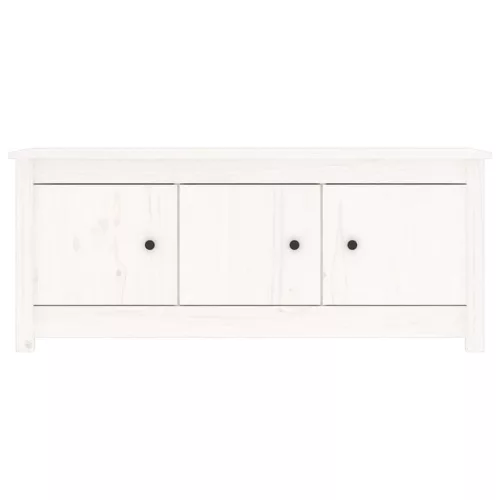 Fehér tömör fenyőfa cipősszekrény 110 x 38 x 45,5 cm