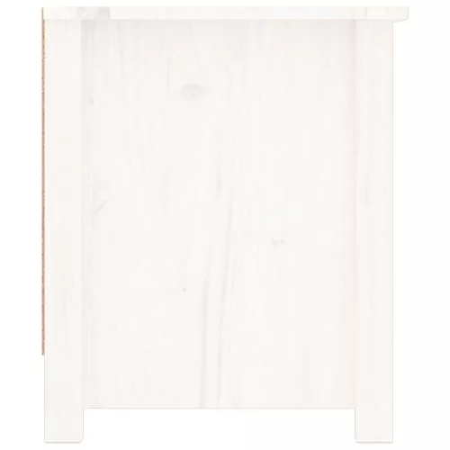 Fehér tömör fenyőfa cipősszekrény 110 x 38 x 45,5 cm