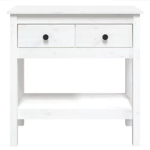 Fehér tömör fenyőfa tálalóasztal 75 x 35 x 75 cm
