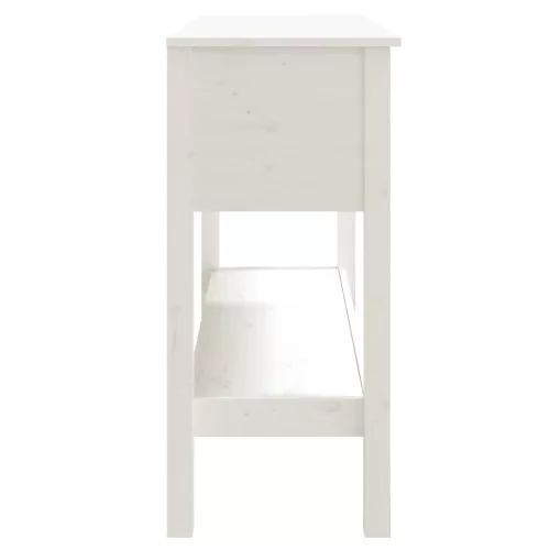 Fehér tömör fenyőfa tálalóasztal 100 x 35 x 75 cm