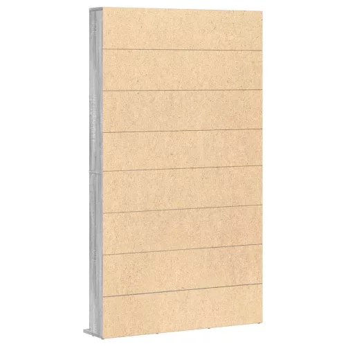 Szürke sonoma színű szerelt fa CD-szekrény 102 x 23 x 177,5 cm
