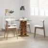 Füstös tölgy színű szerelt fa bisztróasztal 60 x 60 x 75 cm