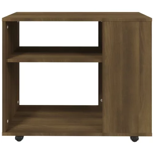 Barna tölgy színű szerelt fa kisasztal 70 x 35 x 55 cm