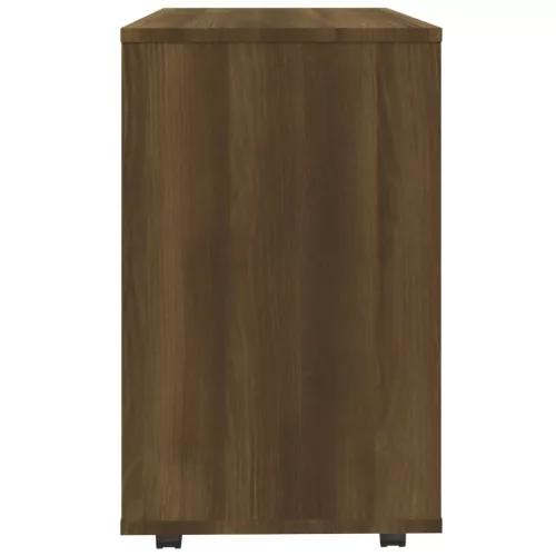 Barna tölgy színű szerelt fa kisasztal 70 x 35 x 55 cm