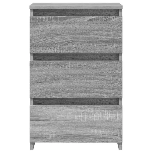 2 db szürke sonoma szerelt fa éjjeliszekrény 40x35x62,5 cm
