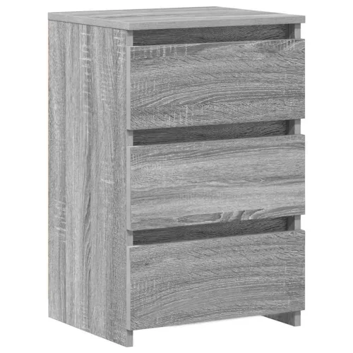 2 db szürke sonoma szerelt fa éjjeliszekrény 40x35x62,5 cm