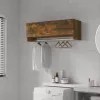 Füstös tölgy színű szerelt fa ruhásszekrény 100 x 32,5 x 35 cm