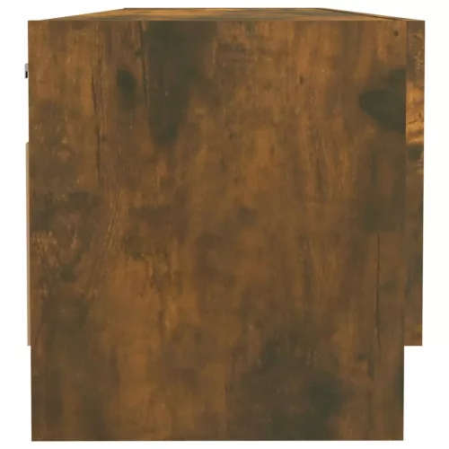 Füstös tölgy színű szerelt fa ruhásszekrény 100 x 32,5 x 35 cm