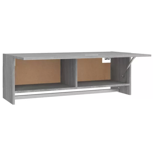 Szürke sonoma színű szerelt fa ruhásszekrény 100 x 32,5 x 35 cm