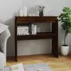 Barna tölgy színű szerelt fa tálalóasztal 80 x 30 x 80 cm