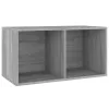 Szürke sonoma színű szerelt fa lemeztároló doboz 71x34x36 cm