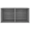 Szürke sonoma színű szerelt fa lemeztároló doboz 71x34x36 cm