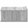 2 db szürke-sonoma szerelt fa függő éjjeliszekrény 40x30x15 cm