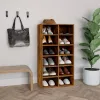 Füstös tölgy színű szerelt fa cipőtartó 54 x 34 x 100,5 cm