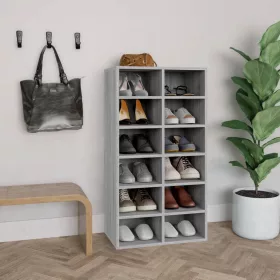   Szürke sonoma színű szerelt fa cipőtartó 54 x 34 x 100,5 cm
