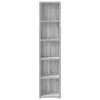 2 db szürke sonoma színű szerelt fa CD-szekrény 21x16x93,5 cm