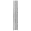 2 db szürke sonoma színű szerelt fa CD-szekrény 21x16x93,5 cm