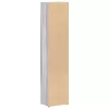 2 db szürke sonoma színű szerelt fa CD-szekrény 21x16x93,5 cm