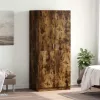 Füstös tölgy színű szerelt fa ruhásszekrény 80 x 52 x 180 cm