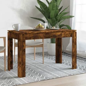   Füstös tölgy színű szerelt fa étkezőasztal 120 x 60 x 76 cm
