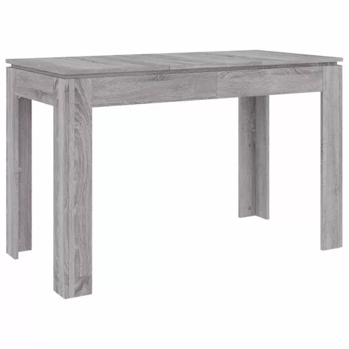 Szürke tölgy színű szerelt fa étkezőasztal 120 x 60 x 76 cm