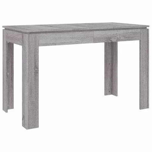 Szürke tölgy színű szerelt fa étkezőasztal 120 x 60 x 76 cm
