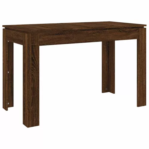 Barna tölgy színű szerelt fa étkezőasztal 120 x 60 x 75 cm