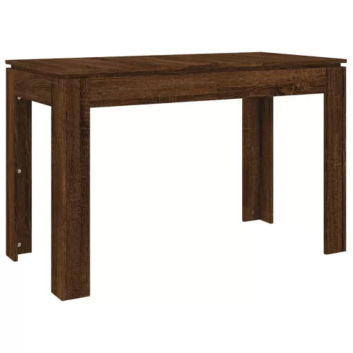 Barna tölgy színű szerelt fa étkezőasztal 120 x 60 x 75 cm