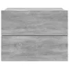 Szürke sonoma színű szerelt fa éjjeliszekrény 40 x 30 x 30 cm