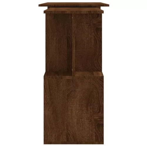 Barna tölgyszínű szerelt fa sarokasztal 200 x 50 x 76 cm