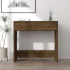 Barna tölgy színű szerelt fa íróasztal 80 x 40 x 75 cm