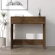 Barna tölgy színű szerelt fa íróasztal 80 x 40 x 75 cm