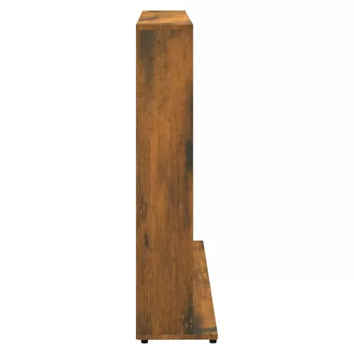 Füstös tölgy színű szerelt fa CD-szekrény 100 x 23 x 89,5 cm