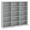 Szürke sonoma színű szerelt fa CD-szekrény 100 x 23 x 89,5 cm