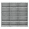 Szürke sonoma színű szerelt fa CD-szekrény 100 x 23 x 89,5 cm