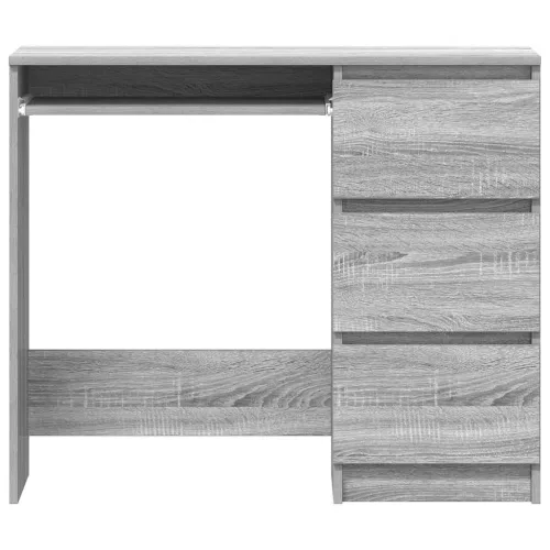 Szürke sonoma színű szerelt fa íróasztal 90x45x76 cm