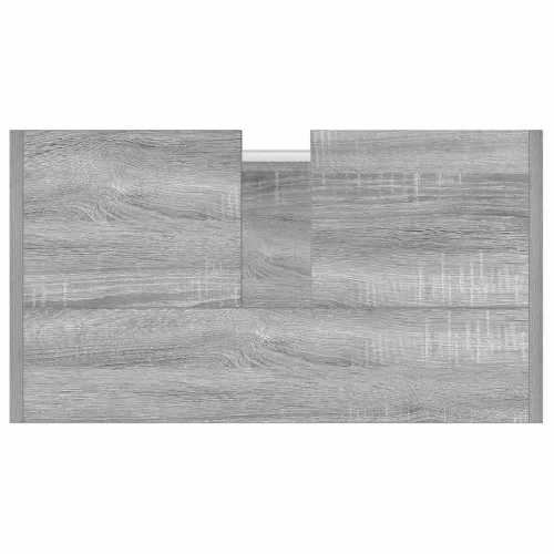 Szürke sonoma színű szerelt fa fürdőszobaszekrény 60x33x60 cm