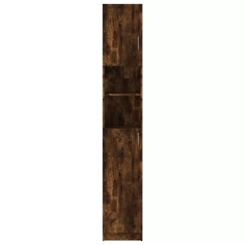 Füstös tölgy színű szerelt fa fürdőszobaszekrény 32x25,5x190 cm