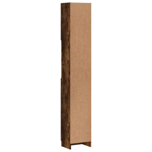 Füstös tölgy színű szerelt fa fürdőszobaszekrény 32x25,5x190 cm