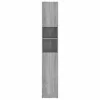 Szürke sonoma szerelt fa fürdőszobaszekrény 32 x 25,5 x 190 cm