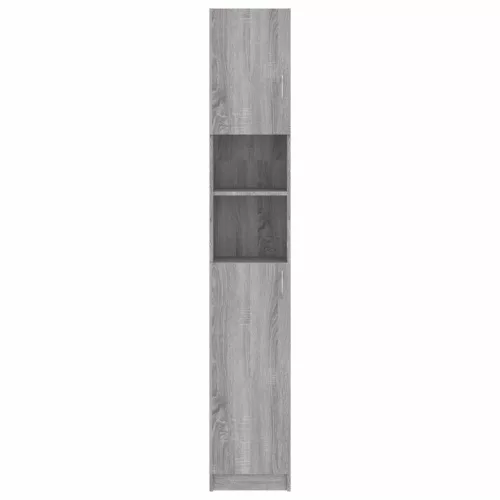 Szürke sonoma szerelt fa fürdőszobaszekrény 32 x 25,5 x 190 cm