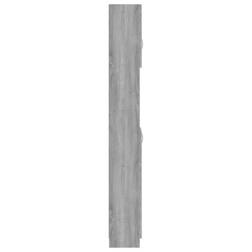 Szürke sonoma szerelt fa fürdőszobaszekrény 32 x 25,5 x 190 cm