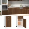 “Lyon” barna tölgyszínű szerelt fa fiókos alsószekrény