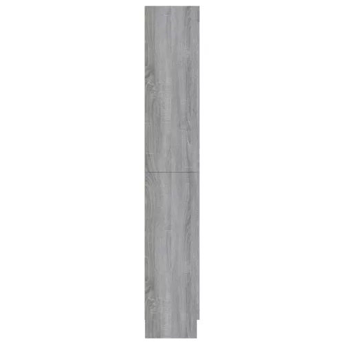 Szürke sonoma szerelt fa vitrinszekrény 82,5x30,5x185 cm