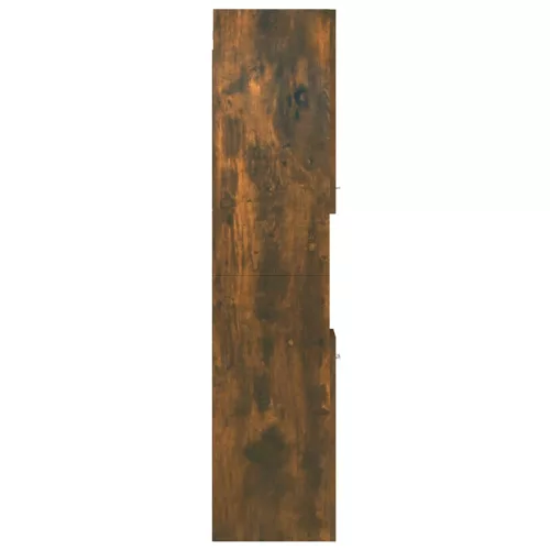 Füstös tölgy színű szerelt fa fürdőszobaszekrény 30x30x130 cm