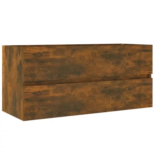 Füstös tölgy színű szerelt fa mosdószekrény 100 x 38,5 x 45 cm