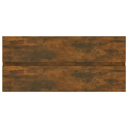 Füstös tölgy színű szerelt fa mosdószekrény 100 x 38,5 x 45 cm