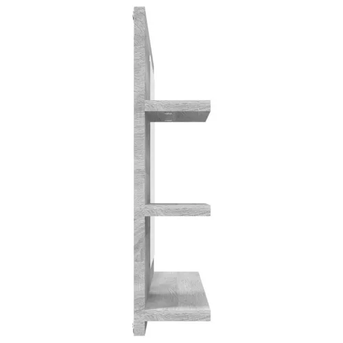Szürke sonoma színű szerelt fa fürdőszobatükör 60x10,5x45 cm