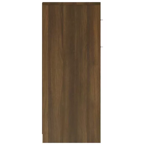 Barna tölgy színű szerelt fa fürdőszobaszekrény 60x33x80 cm