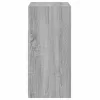 Szürke sonoma tálalószekrény LED-világítással 80 x 35 x 75 cm